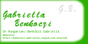 gabriella benkoczi business card
