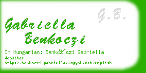 gabriella benkoczi business card